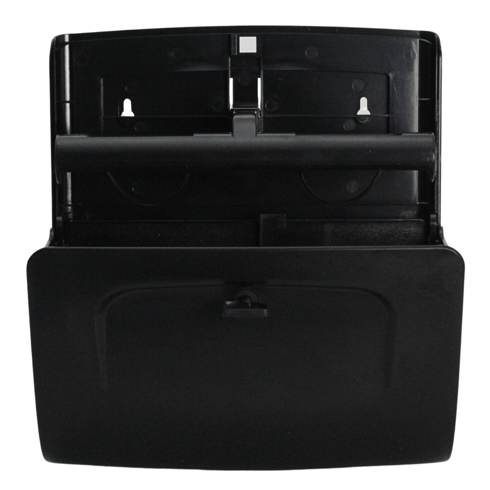 XO2® Black Dual Toilet Roll Dispenser - 2 Standard Roll Capacity