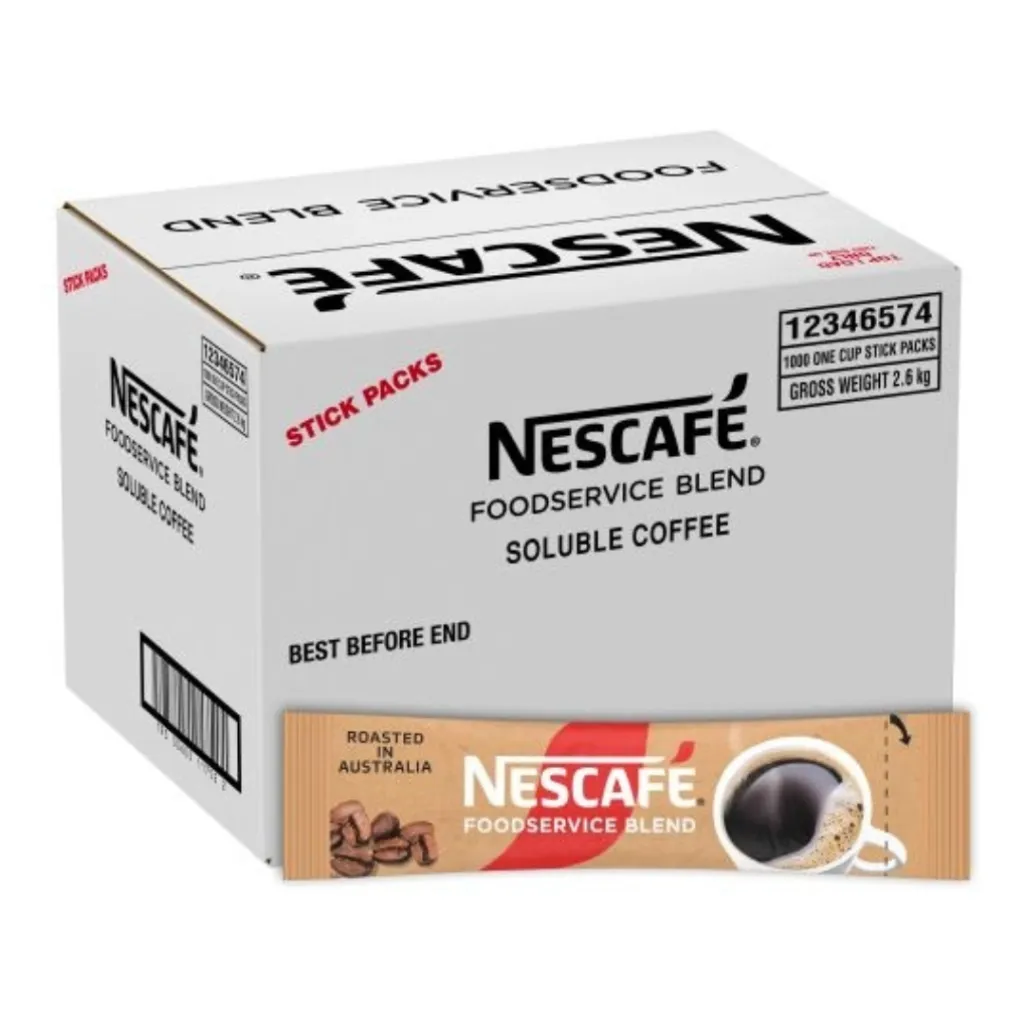 Product Image - 12346574 - Nescafe Foodservice Blend Coffee Sticks Sachets (2).webp