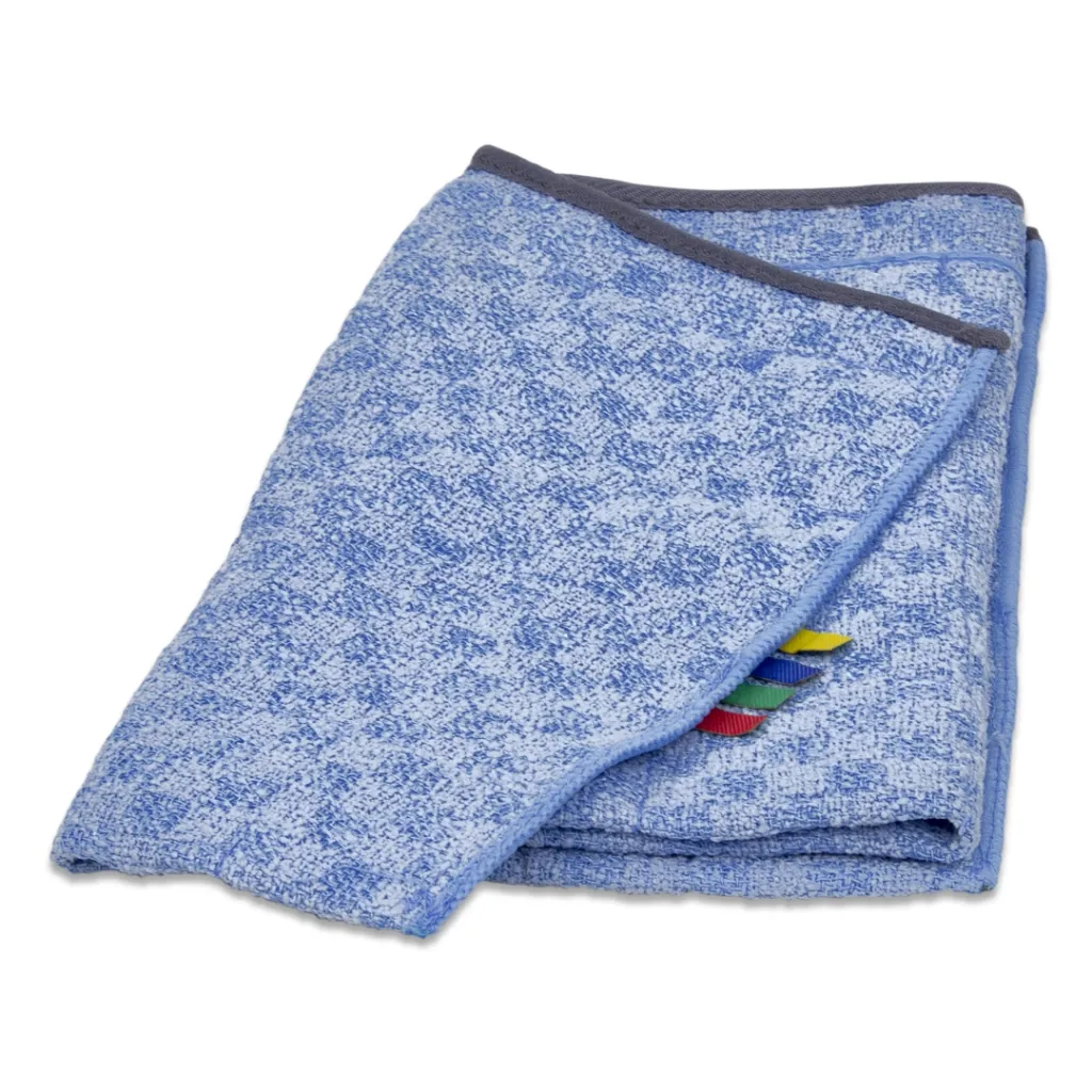 Product Image - AC501612 - RefleXO2 Heavy Duty Microfibre Cloth - Blue with Colour Coding ID Tags, For Floor Mopping & Hand Wiping.webp