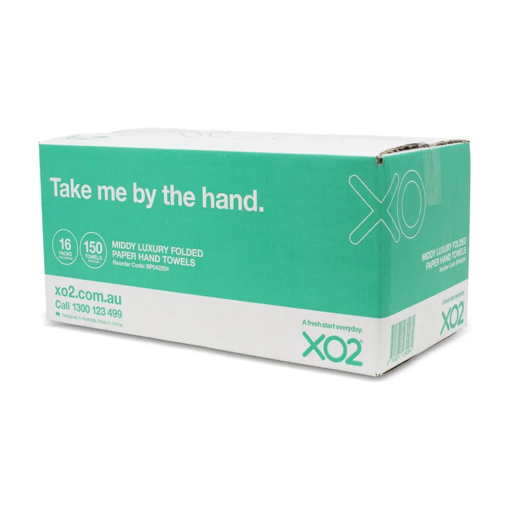 Product Image - BP042204 - XO2® Middy Luxury Folded Paper Hand Towels (4).webp