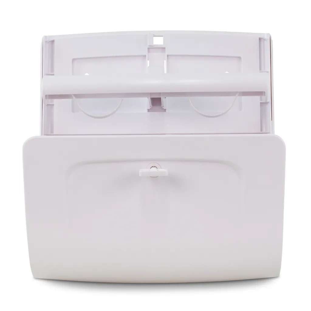 Product Image - BP070312 - XO2® White Dual Toilet Roll Dispenser - 2 Standard Roll Capacity (5).webp