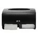 Product Image - BP070314 - XO2® Black Dual Toilet Roll Dispenser - 2 Standard Roll Capacity (1).webp