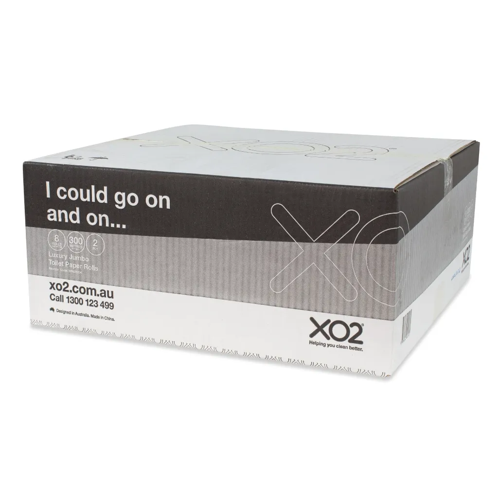 Product Image - BP065204 - XO2® 2ply 300m Luxury Jumbo Toilet Paper Rolls (3).webp