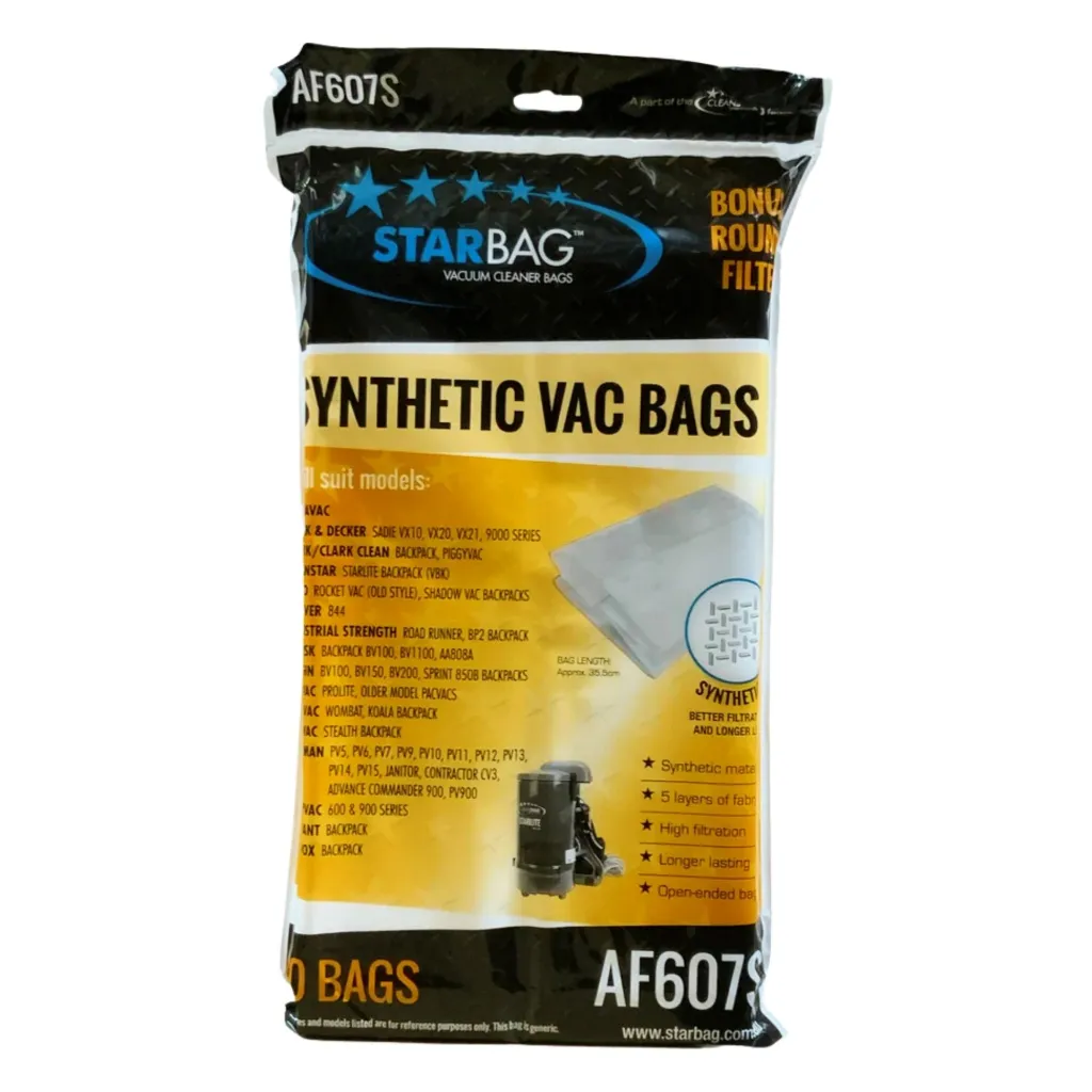 Product Image - AF607S - Disposable Synthetic Dust Bags - Stealth Back Pack - Also suits most other back packs (3).webp