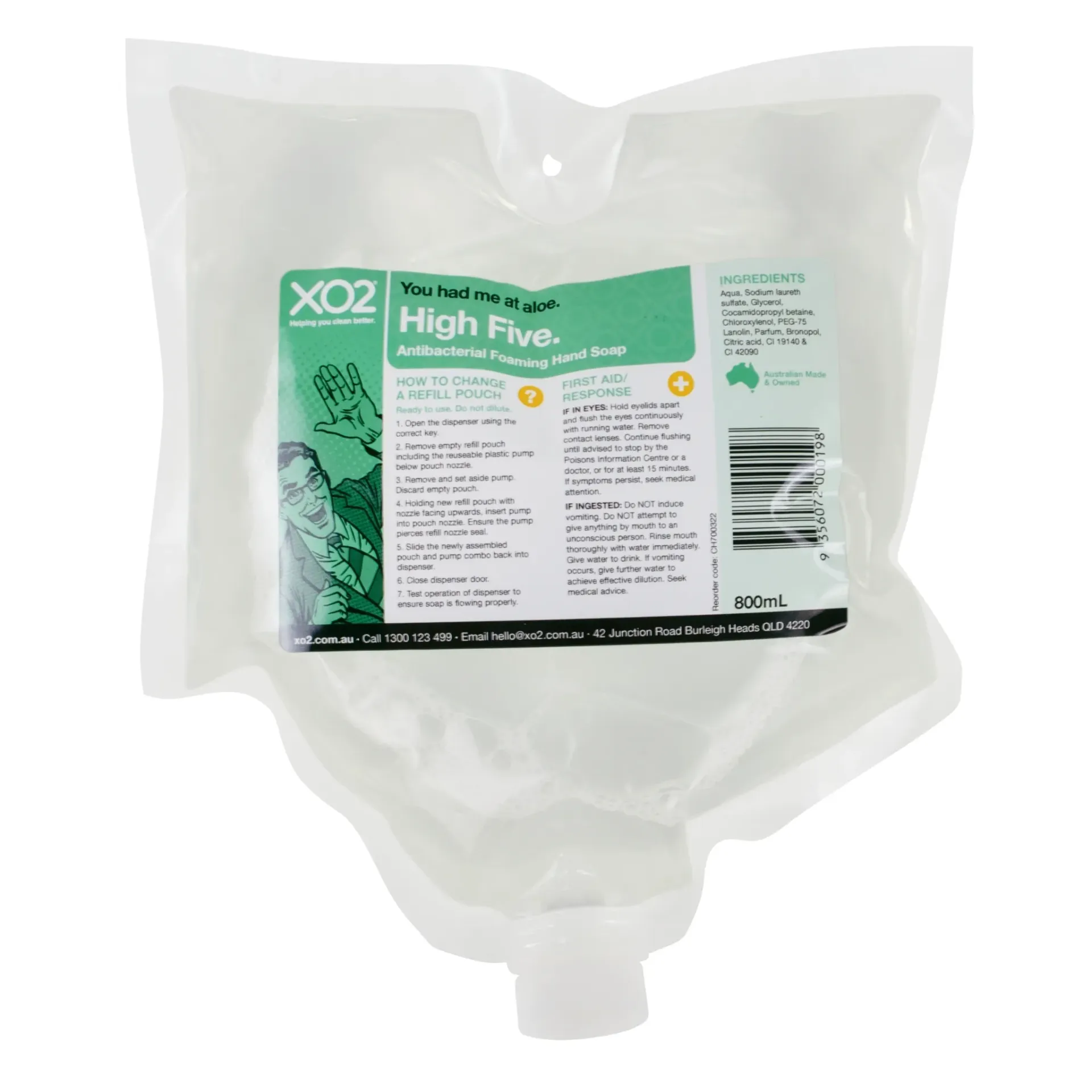 High Five - Antibacterial Foaming Hand Soap Refill with Aloe Vera