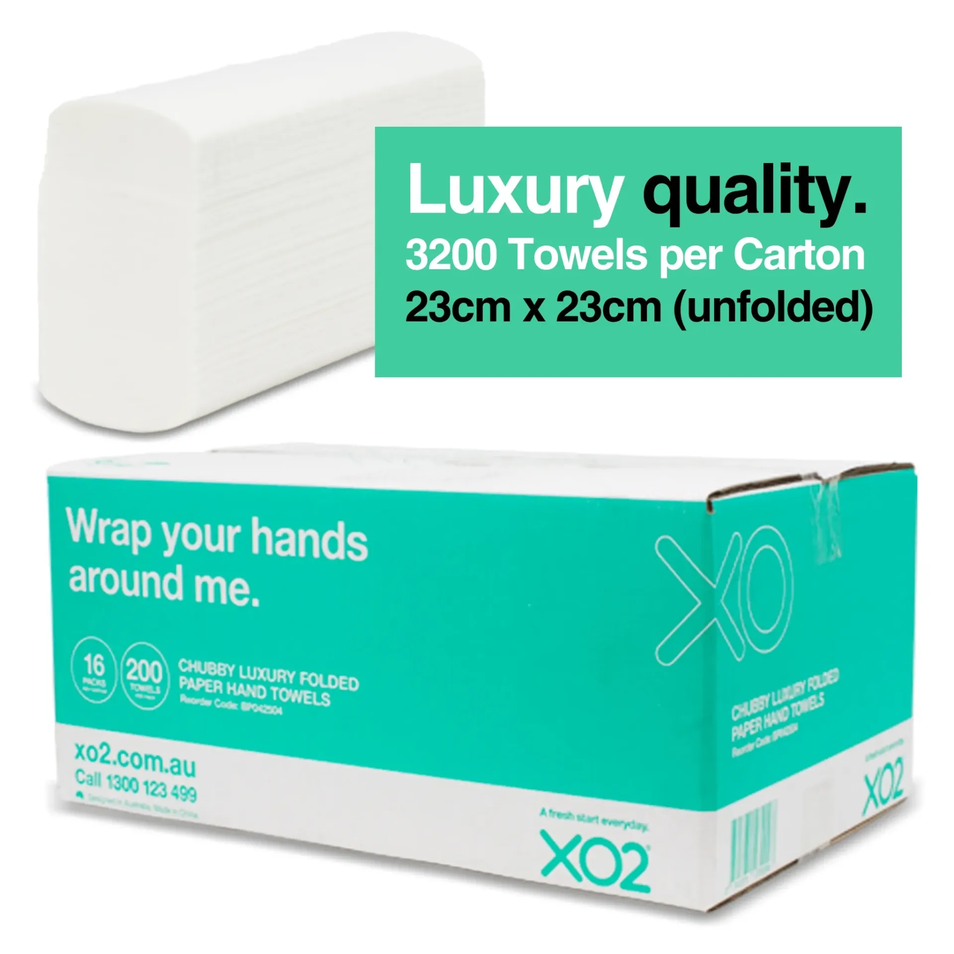 XO2® Chubby Luxury Folded Paper Hand Towels