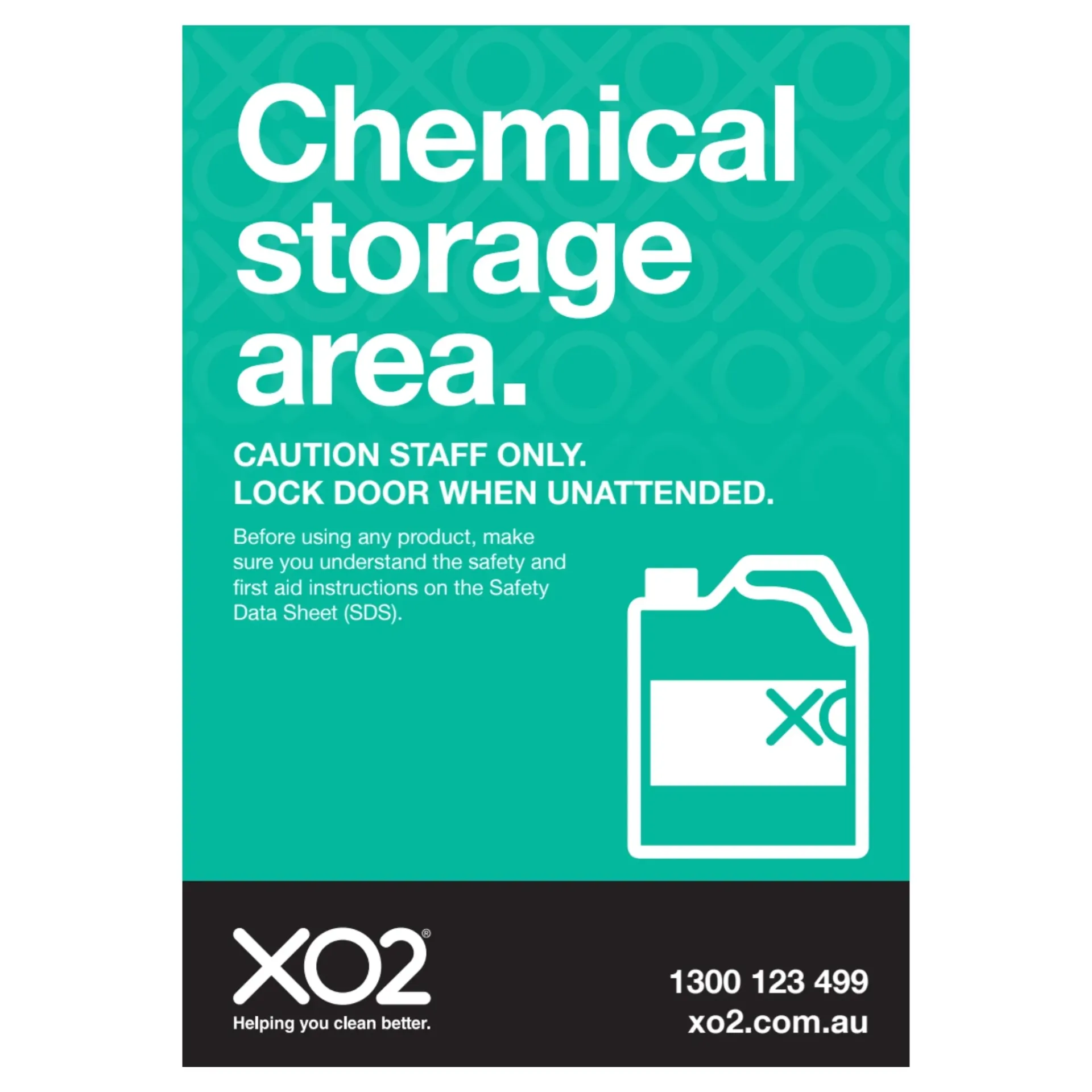 XO2® 'Chemical Storage Area' Safety Sign - Splash Resistant