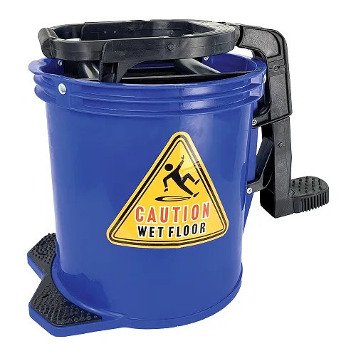 [AC104512] XO2® 'Mop It Good' 15L Plastic Wringer Mop Bucket (Blue)