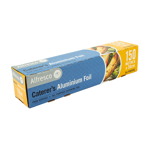 [AFR30] Foil Wrap - All Purpose, Commercial Quality, Dispenser Pack With Serrated Cutter (30cm x 150m)