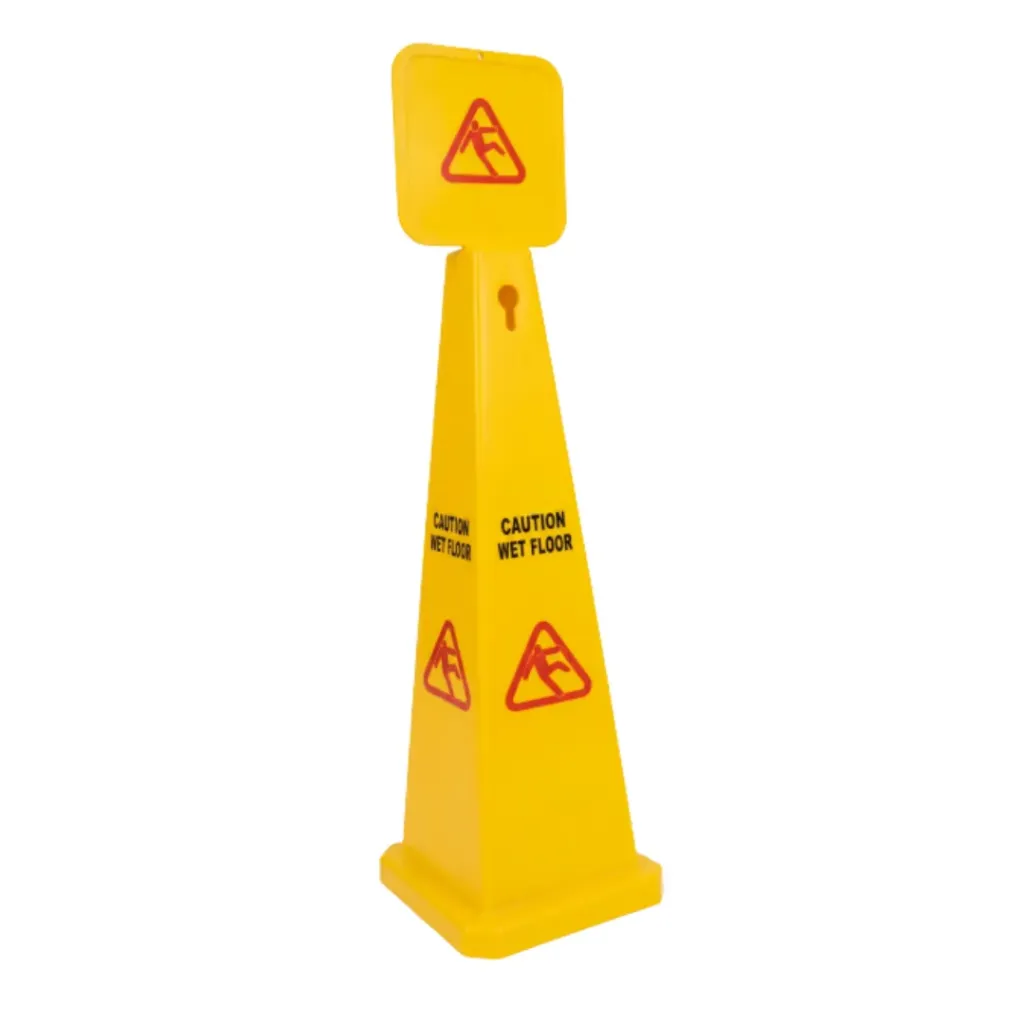 Cone Safety Sign "Caution Wet Floor"
