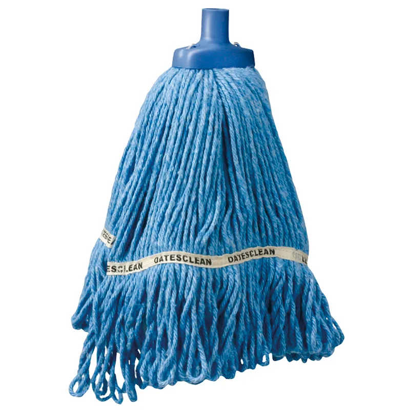 [165920 (SM-318-B)] Oates Duraclean Hospital Launder Mop Head - Split & Banded, Premium Blended Yarn (Blue)