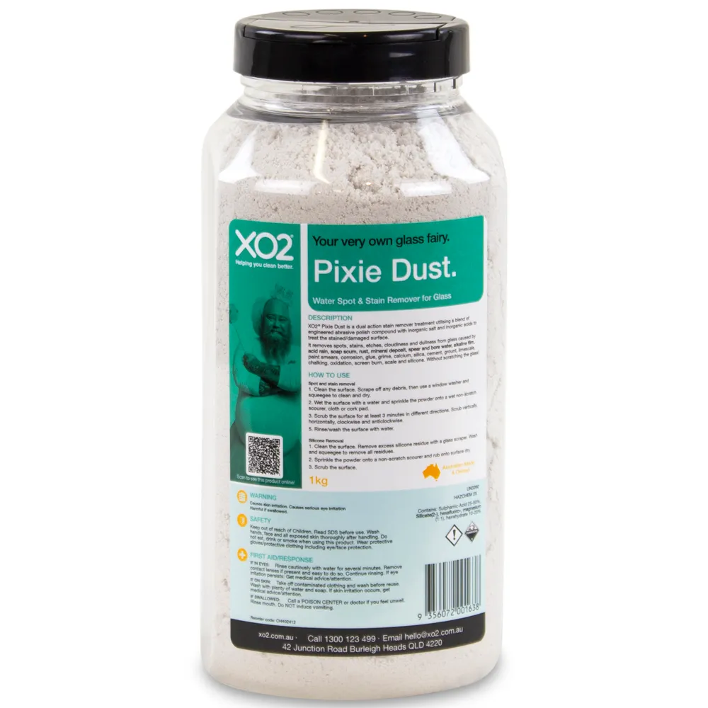 [CH402412] Pixie Dust - Glass Restorer for Stains on Showers, Windows & Glass Pool Fencing (1kg)