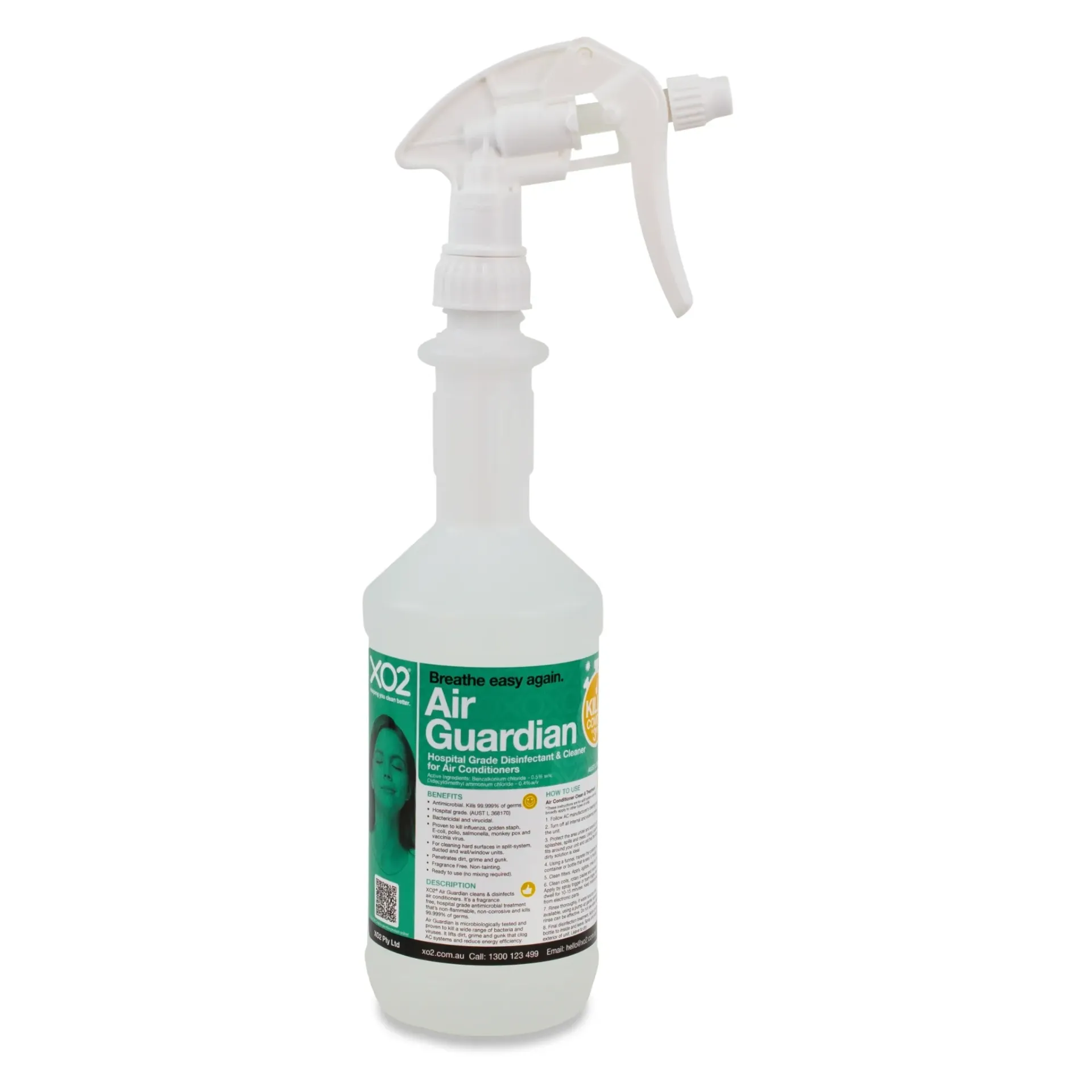 [CH892102] Air Guardian - Air Conditioner Disinfection Treatment & Cleaner, Hospital Grade TGA Listed (750ml with Spray Trigger)