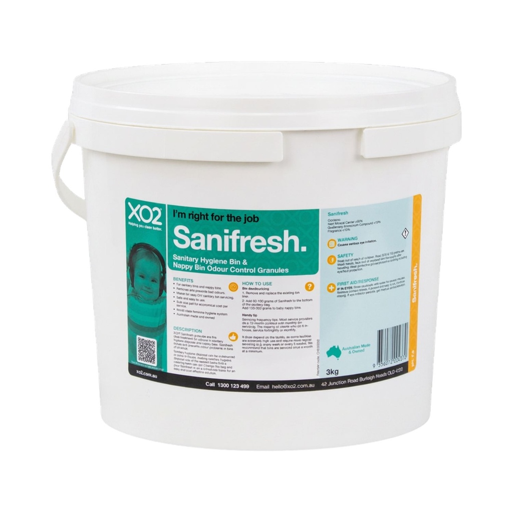 [CH250202] Sanifresh - Sanitary Hygiene Bin & Nappy Bin Odour Control Granules (3kg)