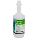 750ml Spring Lemon Labelled Empty Bottle - Refillable & Recyclable (Lids & Squirt Caps not included)