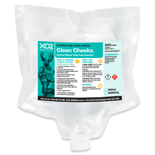 Clean Cheeks Toilet Seat Sanitiser Refill XO2®