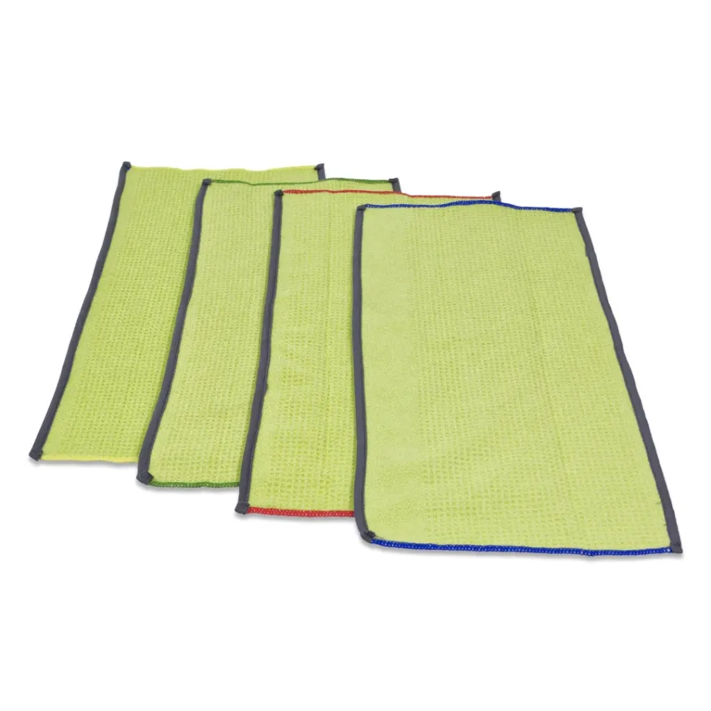 RefleXO2 Ultra Microfibre Cloth - Green with Colour Coding, For Floor Mopping & Hand Wiping