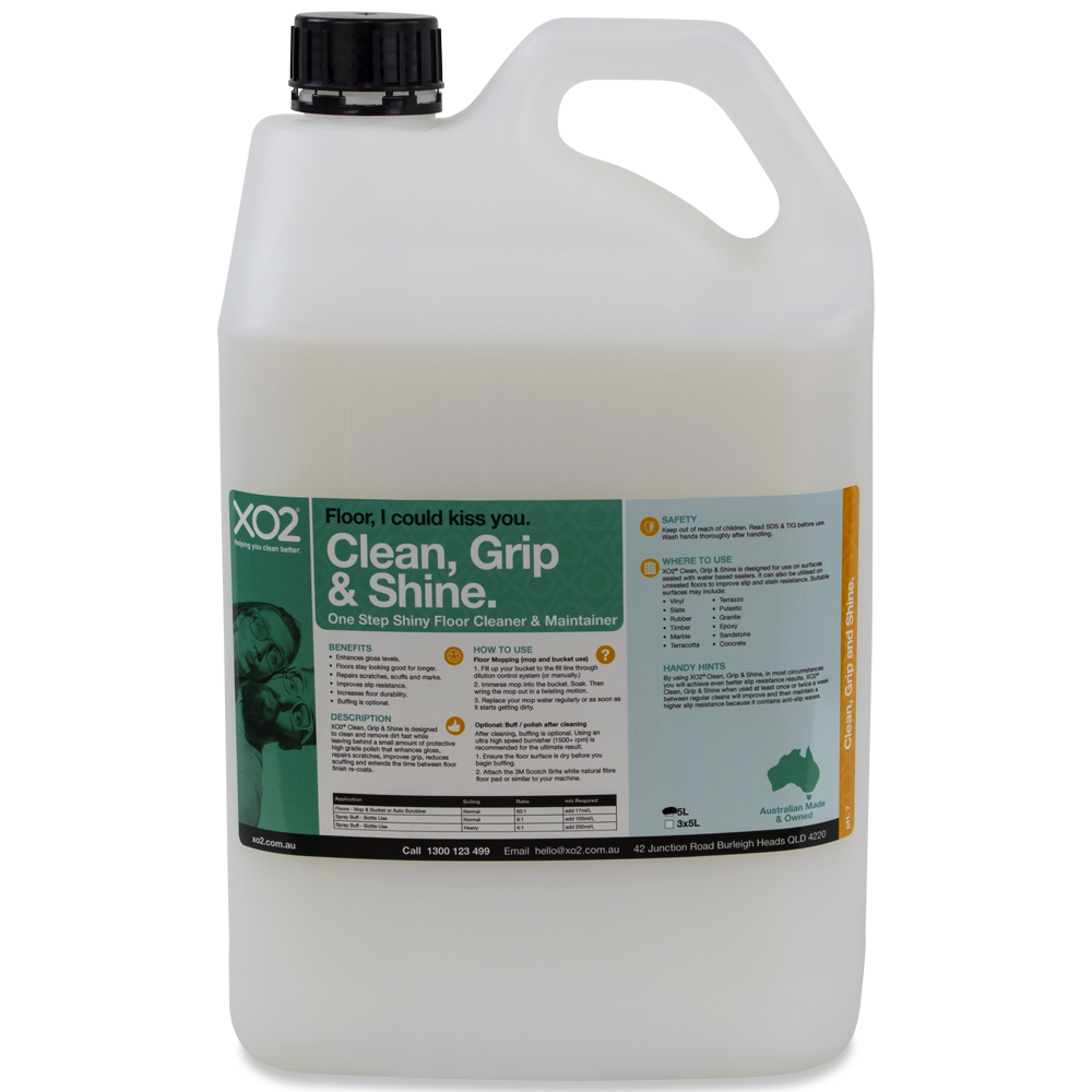 [CH150212] Clean, Grip & Shine - One Step Shiny Floor Cleaner & Maintainer