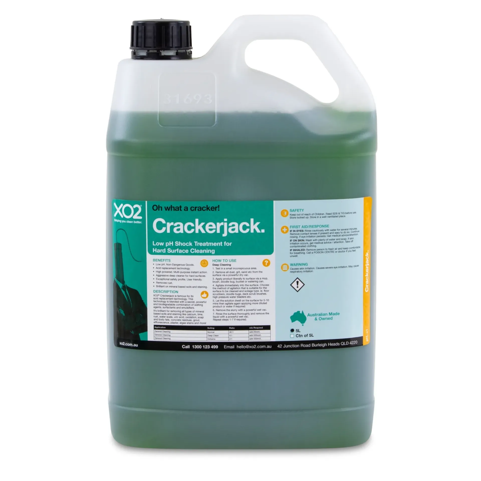 [CH130412] Crackerjack - Low pH Acid Replacement Cleaner for Professional Hard Surface Floor Cleaning
