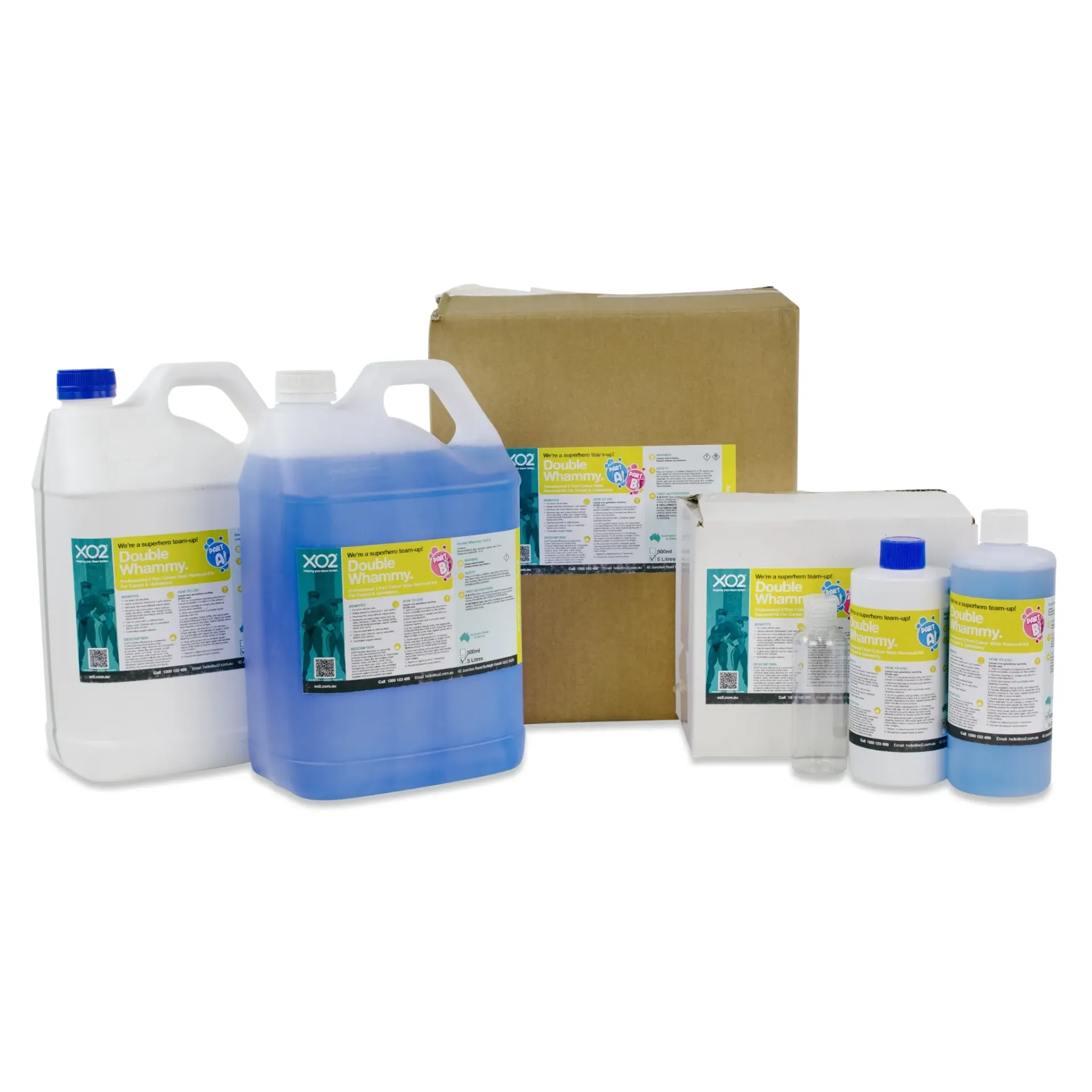 Double Whammy - Professional 2 Part Colour Stain Removal Kit For Carpet & Upholstery