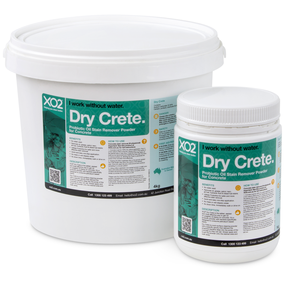 Dry Crete - Waterless Probiotic Oil Stain Remover & Cleaner for Concrete