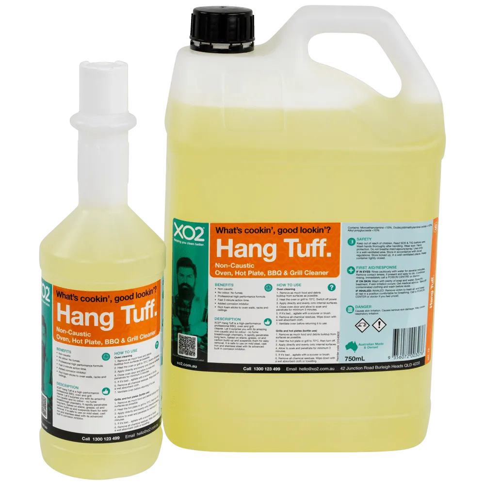 Hang Tuff - Non-Caustic Oven, Grill, Hotplate & BBQ Cleaner