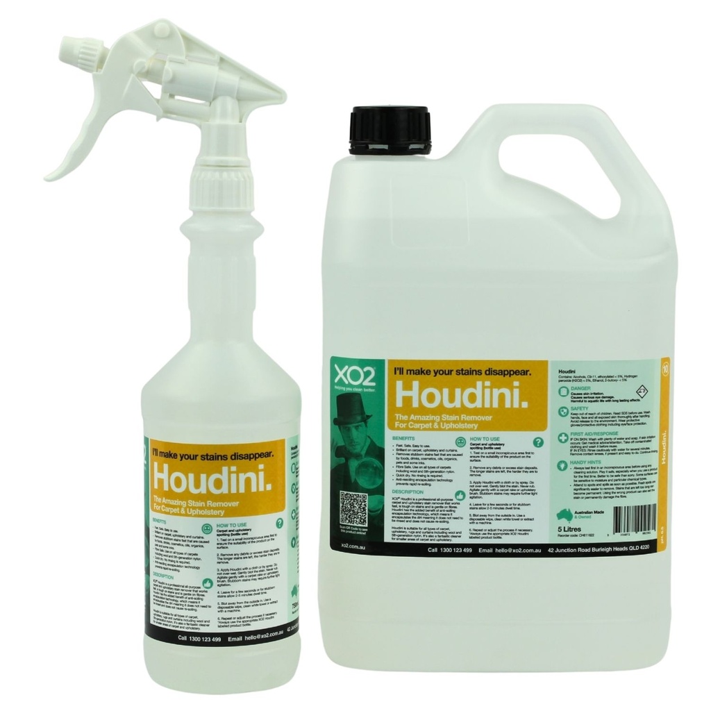 Houdini - The Amazing Stain Remover For Carpet & Upholstery
