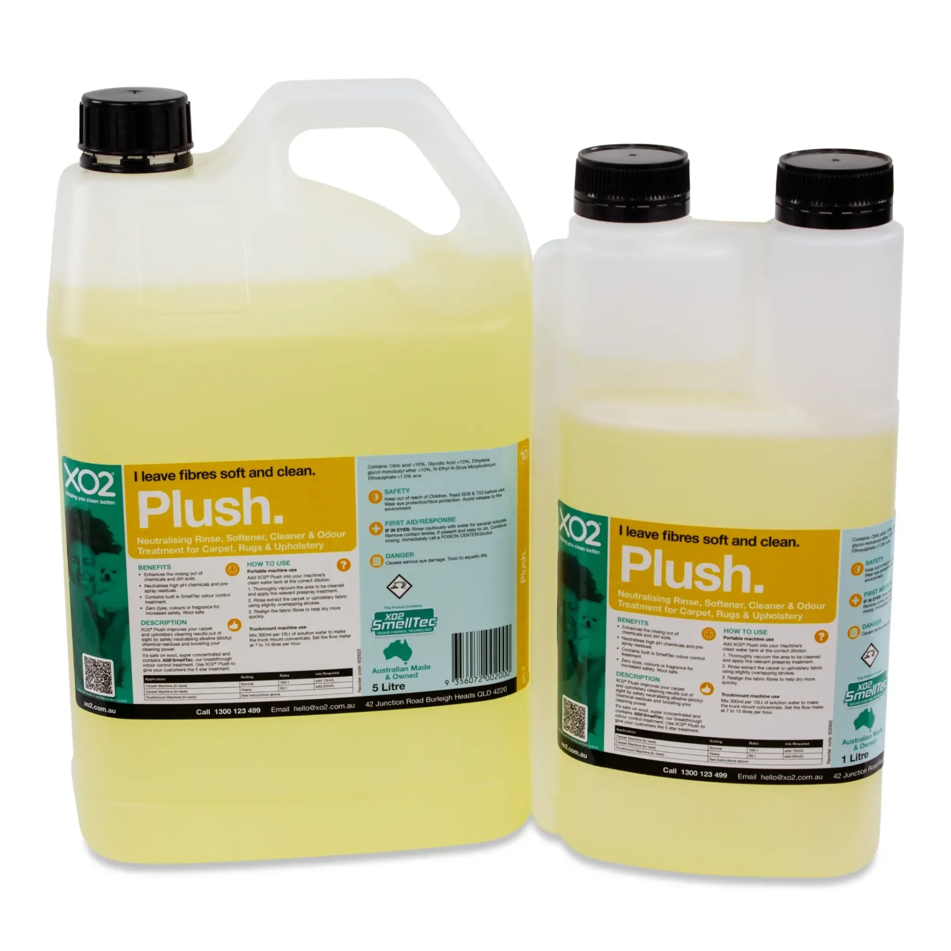 Plush - Neutralising Rinse, Softener, Cleaner & Odour Treatment for Carpet, Rugs & Upholstery