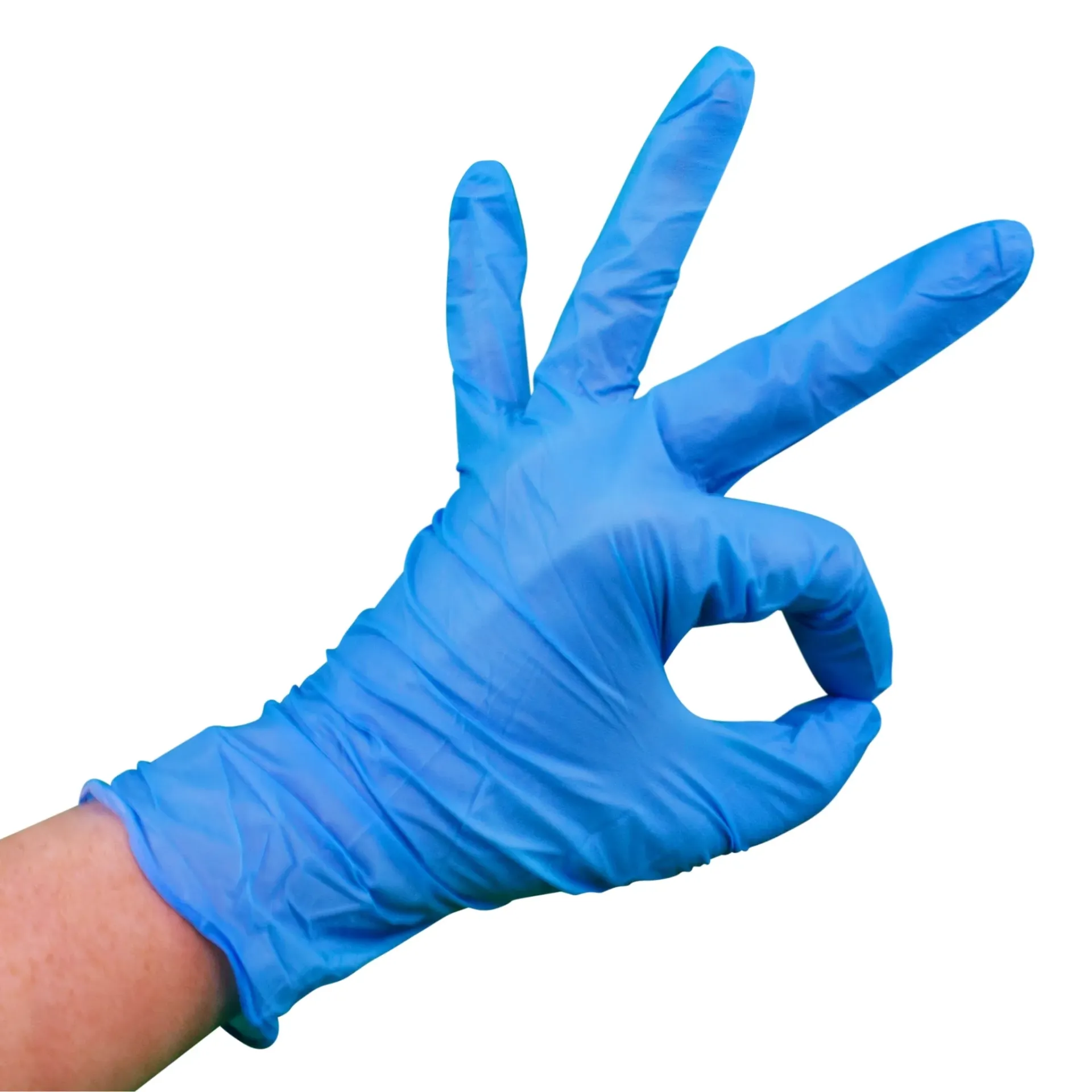Blue Nitrile Gloves - Powder Free & Disposable