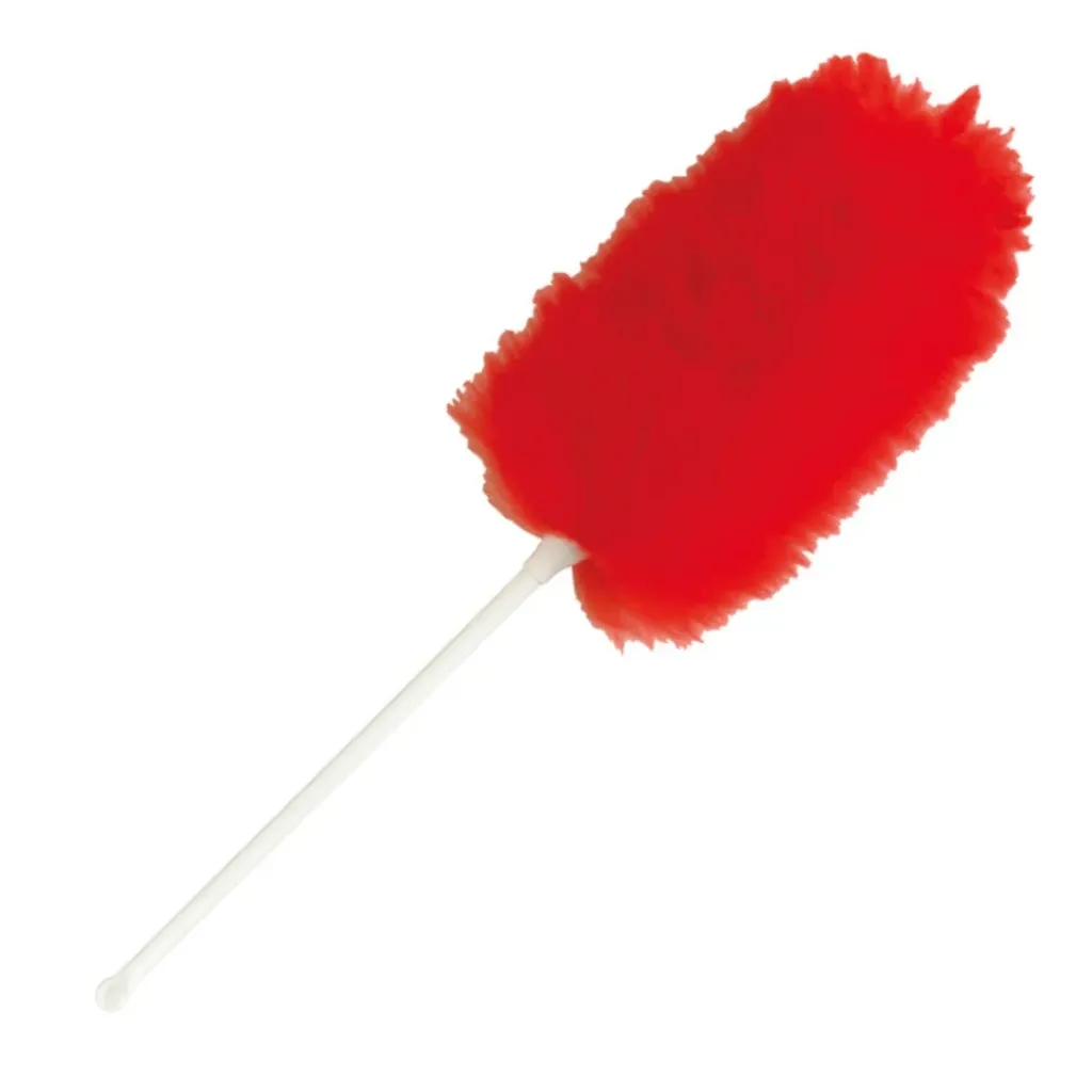 [WD-002] Wool Duster With Fixed Handle - 60cm Long, Assorted Colours