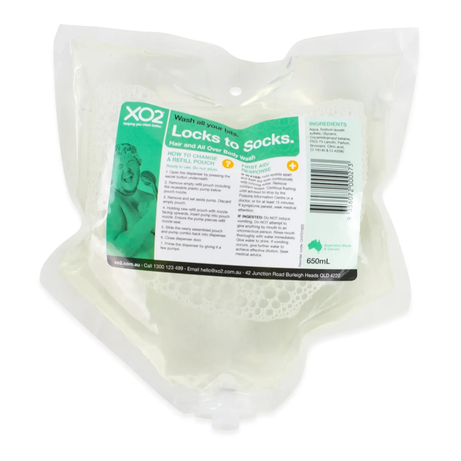 [CH701622] Locks To Socks - Hand, Hair & All Over Body Wash Refill with Aloe Vera