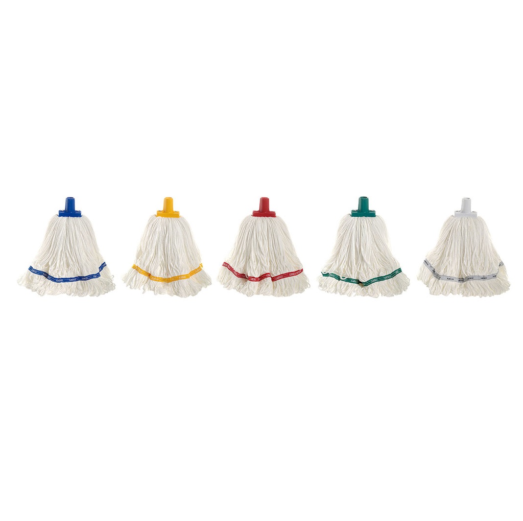 350g Premium Grade Microfibre Round Mop - Colour Coded