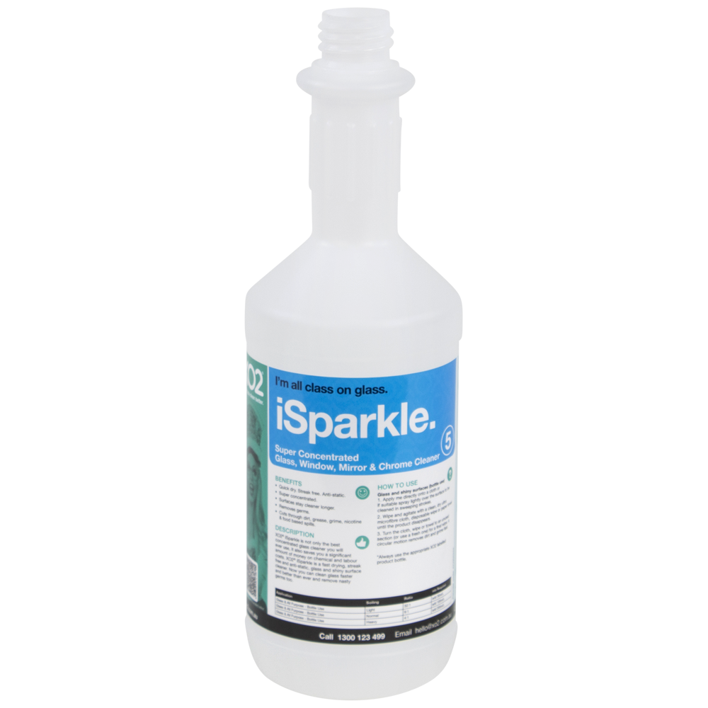 [AC002252] 750ml iSparkle Labelled Empty Bottle - Refillable & Recyclable (Trigger not included)