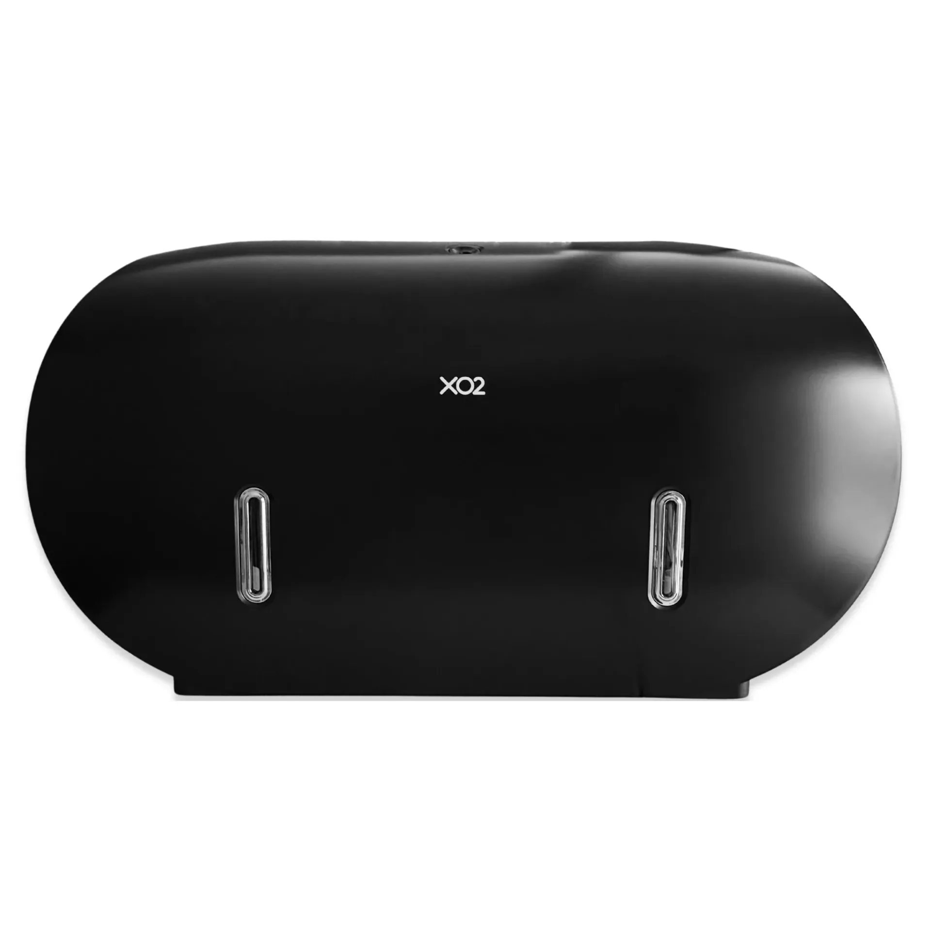 [BP070642] XO2® Black Double Jumbo Toilet Roll Dispenser - 2 Roll Capacity