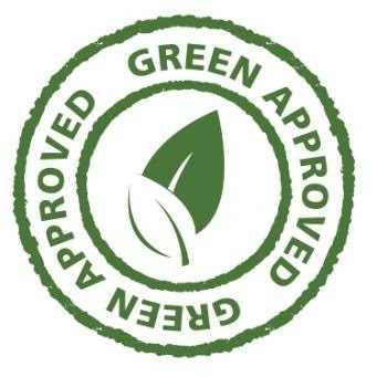 XO2 green approved product logo