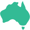 XO2 Australian made map icon in mint green