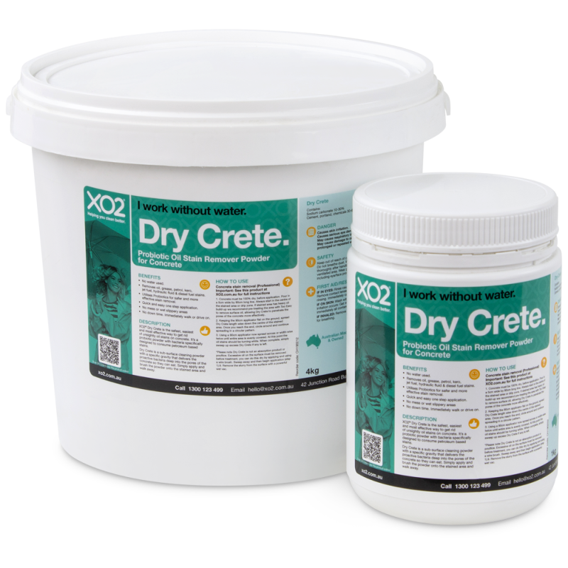 Dry Crete - Waterless Probiotic Oil Stain Remover & Cleaner for Concrete