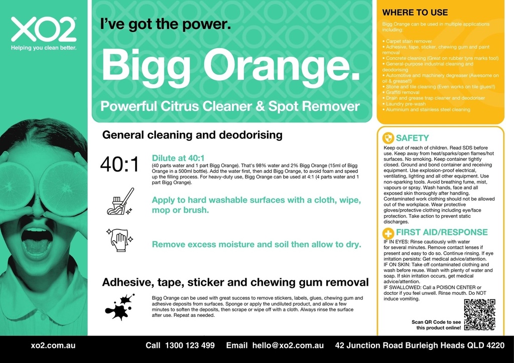 Bigg Orange - Powerful Citrus Cleaner & Spot Remover