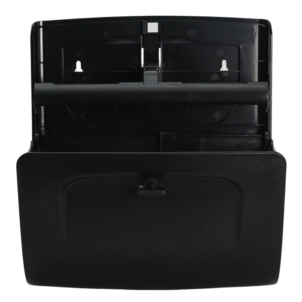 XO2® Black Dual Toilet Roll Dispenser - 2 Standard Roll Capacity