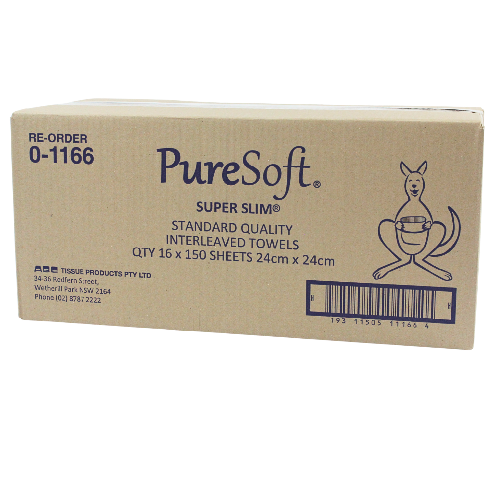 Puresoft Superslim Interleaved Paper Hand Towels