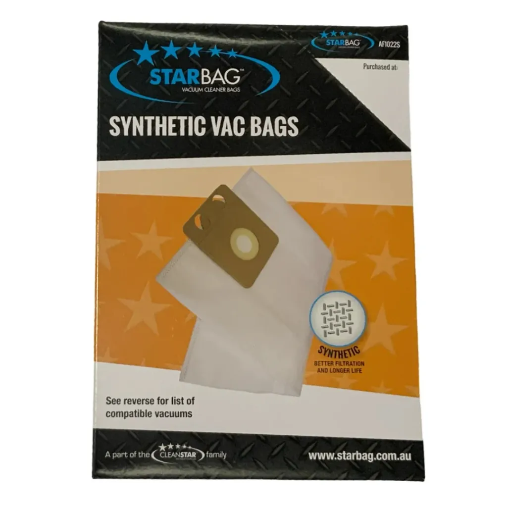 Product Image - AF1022S - Starbag AF1022S Disposable Synthetic Dust Bags - Nilfisk VP300, VP600, GD910, HDS2000, GD1010 (1).webp