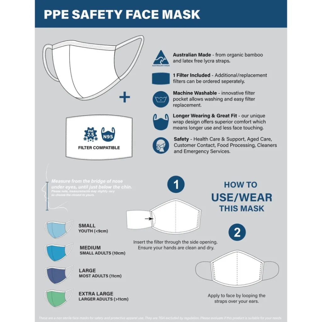 Product Image - SA054172 + SA054182 - Organic Bamboo PPE Face Mask - Reusable (2).webp