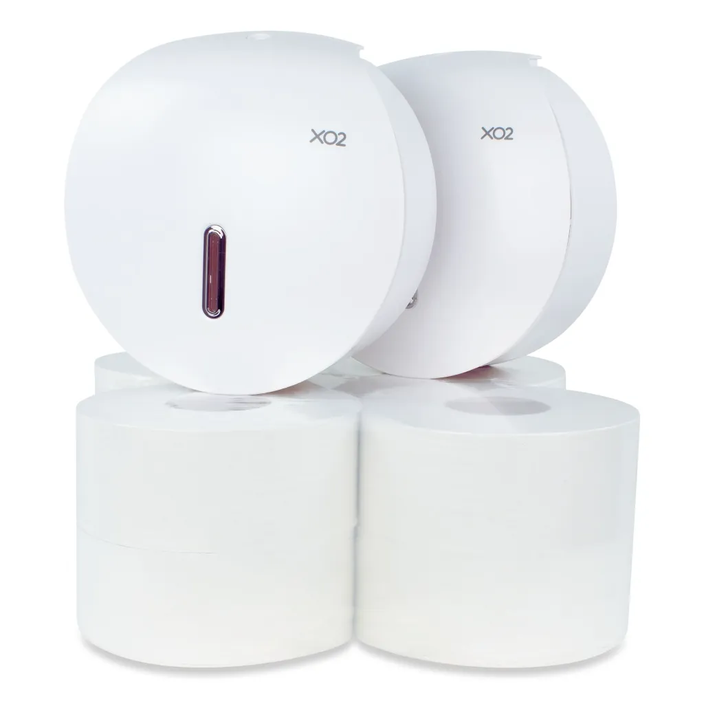Product Image - BP070670 - XO2® Jumbo Toilet Roll Dispenser Starter Kit - Single Roll Capacity (2).webp
