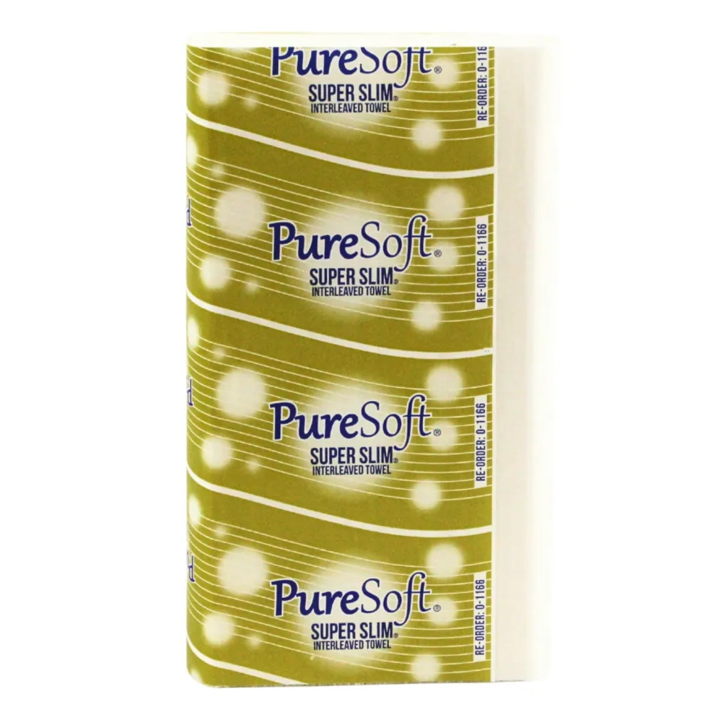 Product Image - BP042124, 0-1166 - Puresoft Superslim Interleaved Paper Hand Towels (2).webp