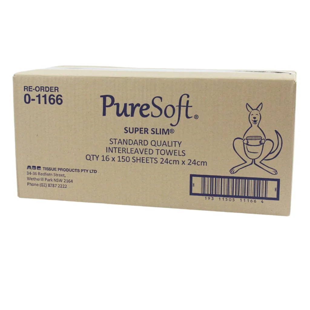 Product Image - BP042124, 0-1166 - Puresoft Superslim Interleaved Paper Hand Towels (3).webp
