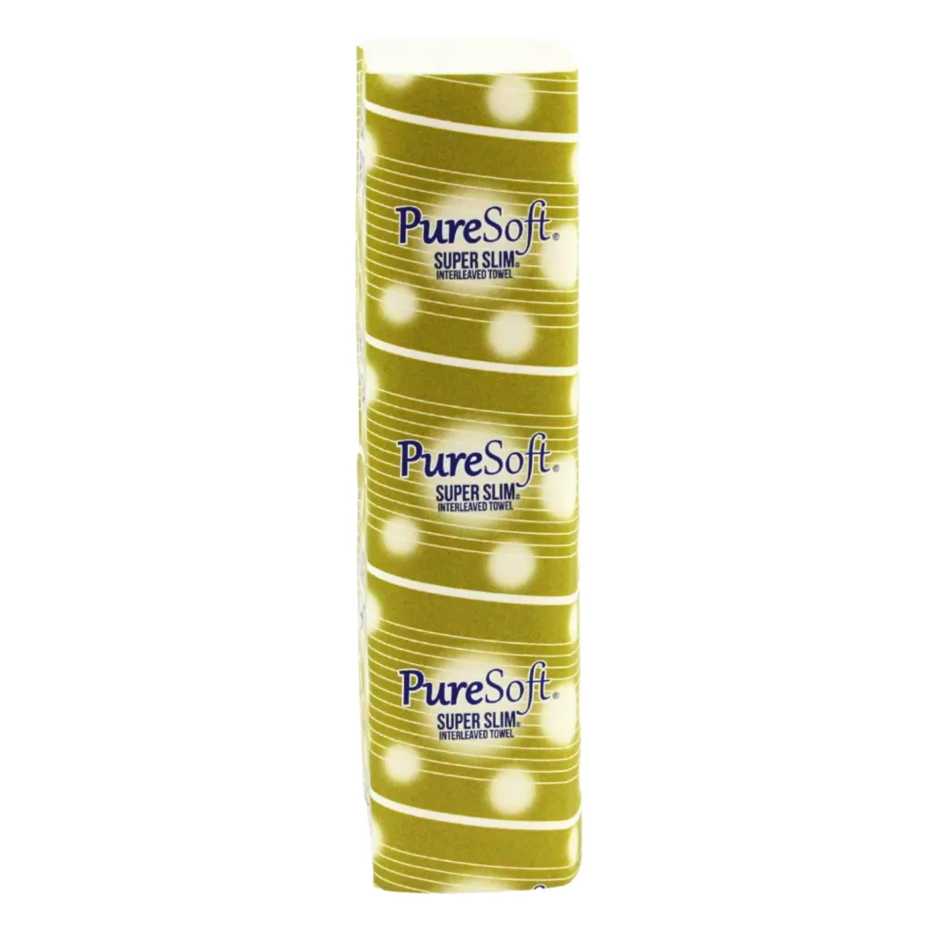 Product Image - BP042124, 0-1166 - Puresoft Superslim Interleaved Paper Hand Towels (1).webp