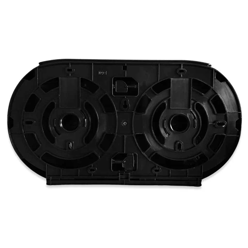Double Jumbo Commercial Toilet Roll Dispenser - Black 5.webp