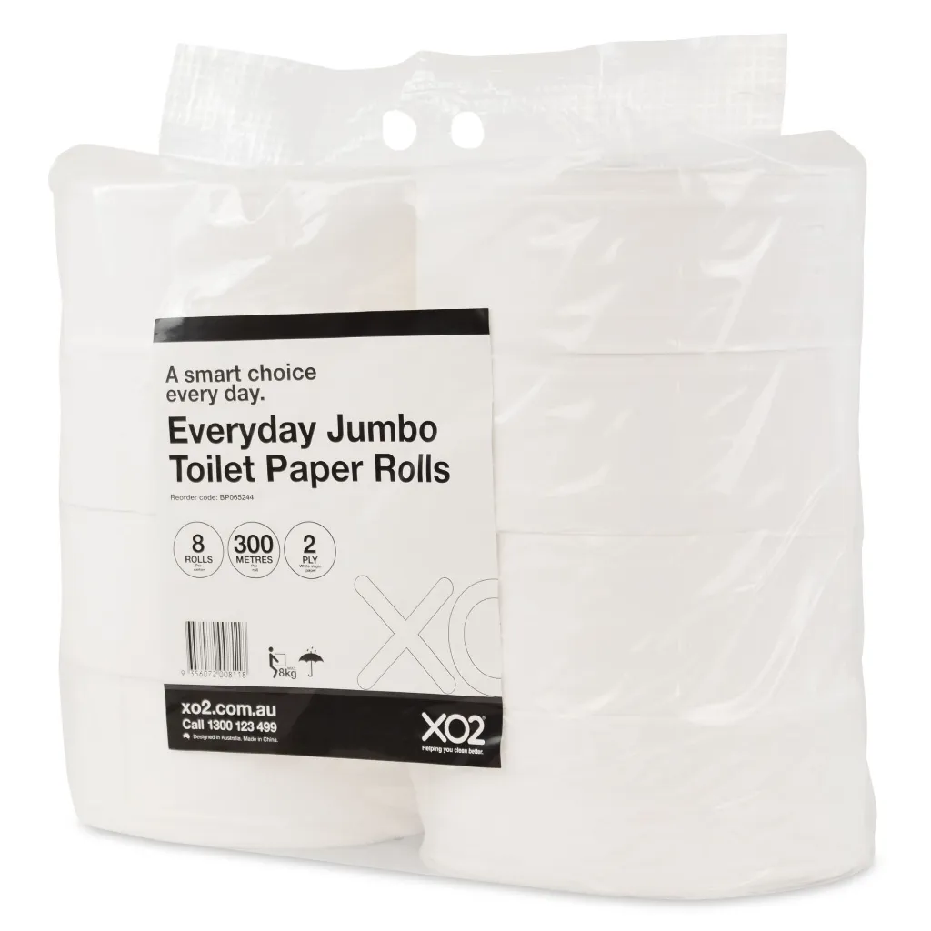 Product Image - BP065244 - XO2® 2ply 300m Everyday Jumbo Toilet Paper Rolls (3).webp