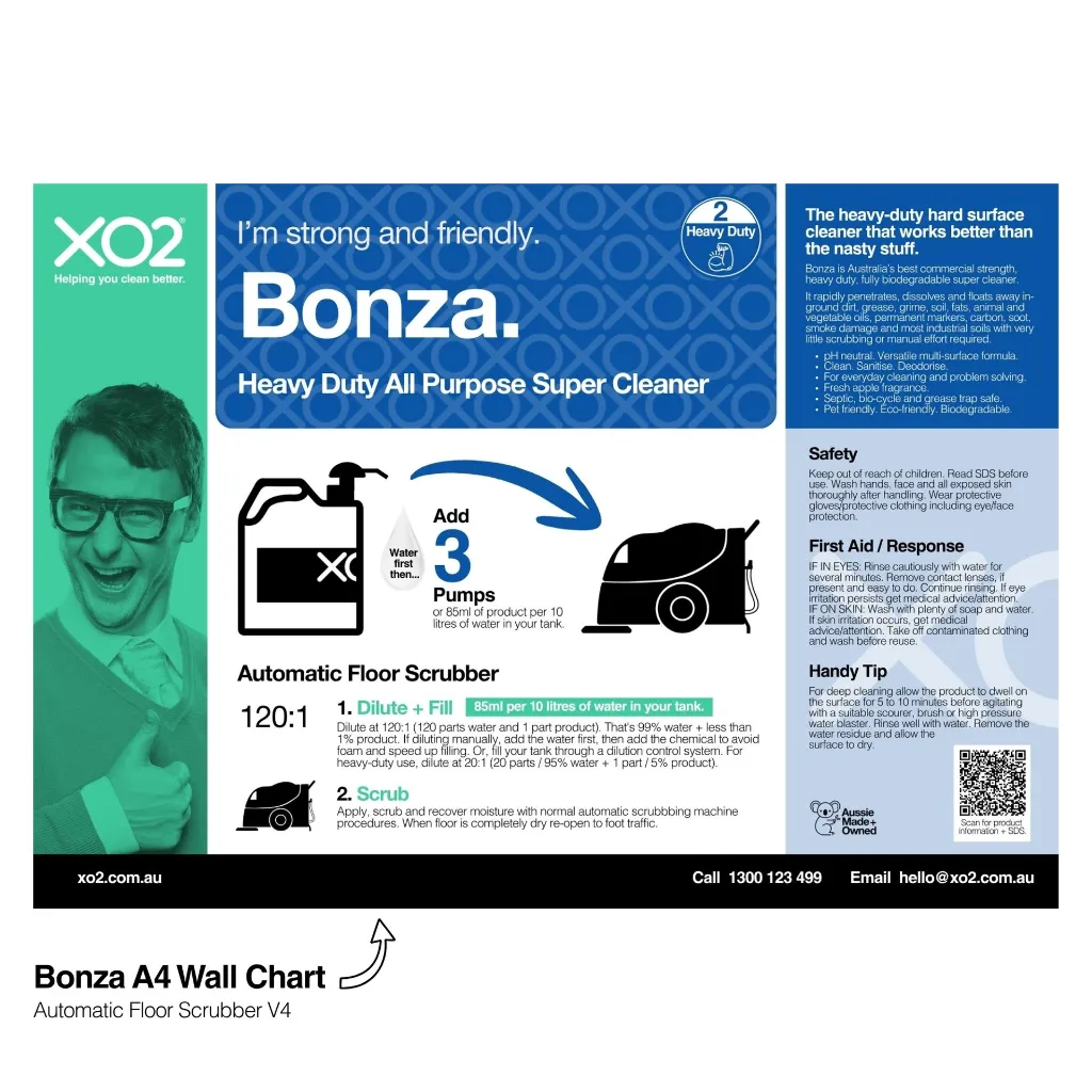 XO2 Product Wall Chart - Bonza - V4 Automatic Floor Scrubber - Website Only Square Image.webp