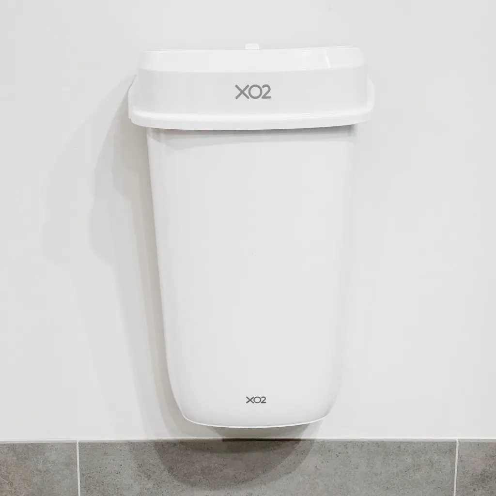 Product Image - BP091122 - XO2® Manual Feminine Hygiene Sanitary Disposal Bin - Manual Open, Wall-Mountable & Free Standing Design (4).webp